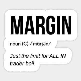 MARGIN Definition (Black) Sticker